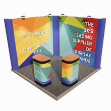 Load image into Gallery viewer, Linked Pop Up Stand - Kit 3 - L Shaped - 3m x 3m