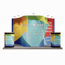 Load image into Gallery viewer, Linked Pop Up Stand - Kit 4 - 4m x 2m