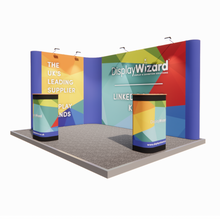 Load image into Gallery viewer, Linked Pop Up Stand - Kit 5 - L Shaped - 4m x 3m