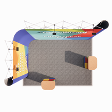 Load image into Gallery viewer, Linked Pop Up Stand - Kit 5 - L Shaped - 4m x 3m