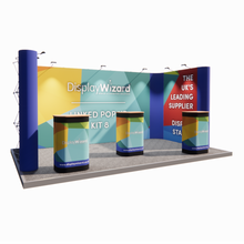 Load image into Gallery viewer, Linked Pop Up Stand - Kit 8 - U Shaped - 5m x 3m