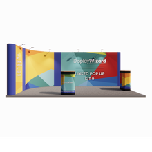 Load image into Gallery viewer, Linked Pop Up Stand - Kit 9 - L Shaped - 6m x 3m
