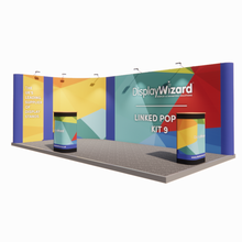 Load image into Gallery viewer, Linked Pop Up Stand - Kit 9 - L Shaped - 6m x 3m