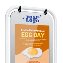 Load image into Gallery viewer, White Swinger Panel with Logo Header and Poster