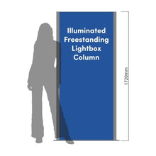 Load image into Gallery viewer, Illuminated Free Standing Lightbox Column