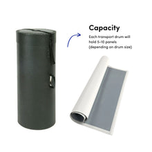 Load image into Gallery viewer, transport drum case exhibition graphics capacity