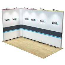 Load image into Gallery viewer, Twist2 Modular Display Stands - L Shape - 4m x 2m with End Caps