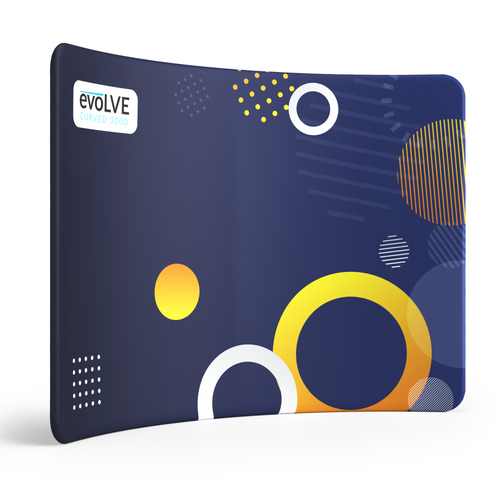 Evolve Curved Fabric Pop Up - 3m - Frame & Graphics Only