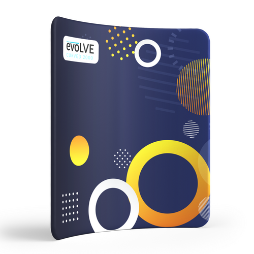 Evolve Curved Fabric Pop Up - 2m - Frame & Graphics Only