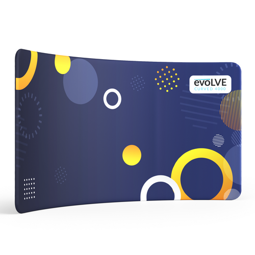 Evolve Curved Fabric Pop Up - 4m - Frame & Graphics Only