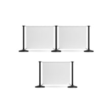Load image into Gallery viewer, 5 Posts - 3 Graphics - Custom Branded Café Banner  - Black
