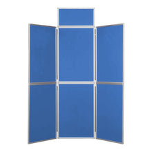 Load image into Gallery viewer, DisplayPro Aluminium - 6 Panel Portable Display Boards - Blueberry Fabric
