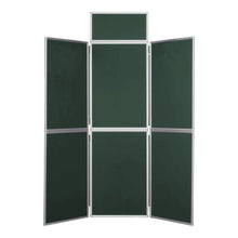 Load image into Gallery viewer, DisplayPro Aluminium - 6 Panel Portable Display Boards - Bottle Green Fabric
