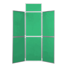 Load image into Gallery viewer, DisplayPro Aluminium - 6 Panel Portable Display Boards - Green Fabric
