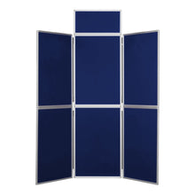 Load image into Gallery viewer, DisplayPro Aluminium - 6 Panel Portable Display Boards - Navy Blue Fabric
