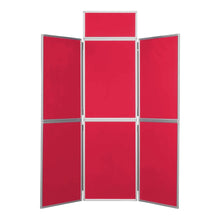 Load image into Gallery viewer, DisplayPro Aluminium - 6 Panel Portable Display Boards - Red Fabric
