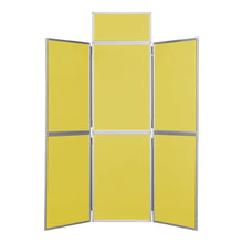 Load image into Gallery viewer, DisplayPro Aluminium - 6 Panel Portable Display Boards - Yellow Fabric
