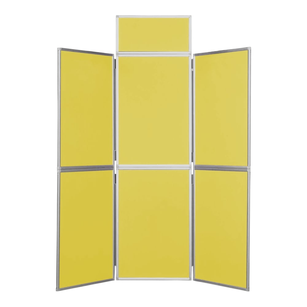 DisplayPro Aluminium - 6 Panel Portable Display Boards - Yellow Fabric