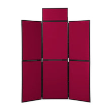 Load image into Gallery viewer, DisplayPro 6 Panel Display Board - Black Frame - Wine Red Fabric
