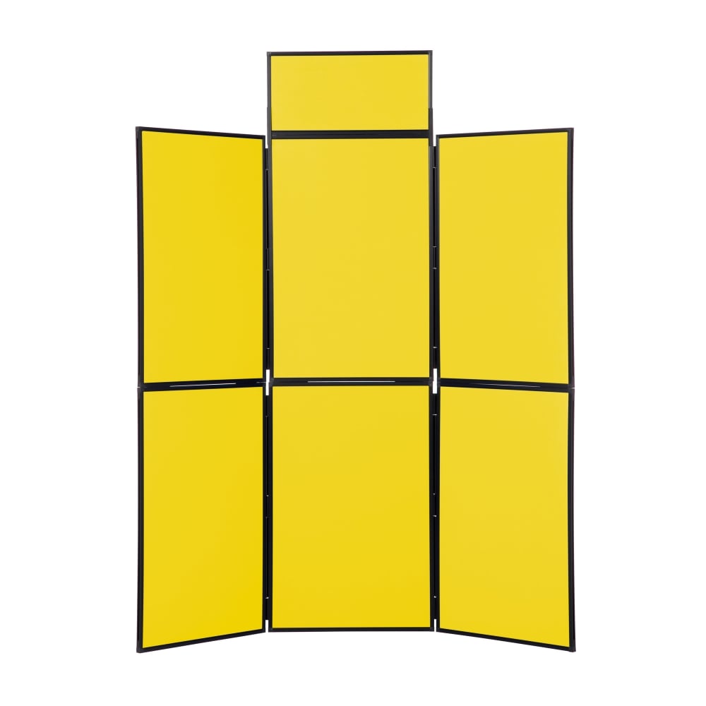 DisplayPro 6 Panel Display Board - Black Frame - Yellow Fabric