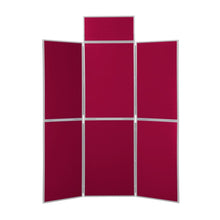Load image into Gallery viewer, DisplayPro 6 Panel Display Board - Grey Frame - Wine Red Fabric
