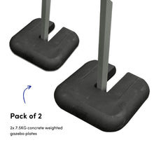Load image into Gallery viewer, 7.5kg Gazebo Concrete Weighted Footplate - Pack of 2
