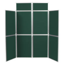 Load image into Gallery viewer, DisplayPro Aluminium - 8 Panel Freestanding Display - Bottle Green Fabric
