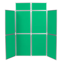 Load image into Gallery viewer, DisplayPro Aluminium - 8 Panel Freestanding Display - Green Fabric
