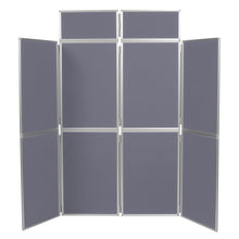 Load image into Gallery viewer, DisplayPro Aluminium - 8 Panel Freestanding Display - Gunmetal Grey Fabric
