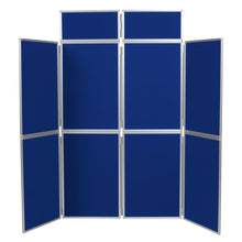 Load image into Gallery viewer, DisplayPro Aluminium - 8 Panel Freestanding Display - Navy Blue Fabric
