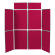 Load image into Gallery viewer, DisplayPro Aluminium - 8 Panel Freestanding Display - Wine Red Fabric
