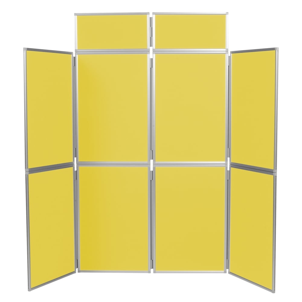 DisplayPro Aluminium - 8 Panel Freestanding Display - Yellow Fabric