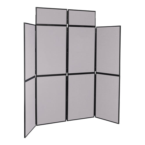 DisplayPro 8 Panel Display Board - Black Frame - Grey Fabric
