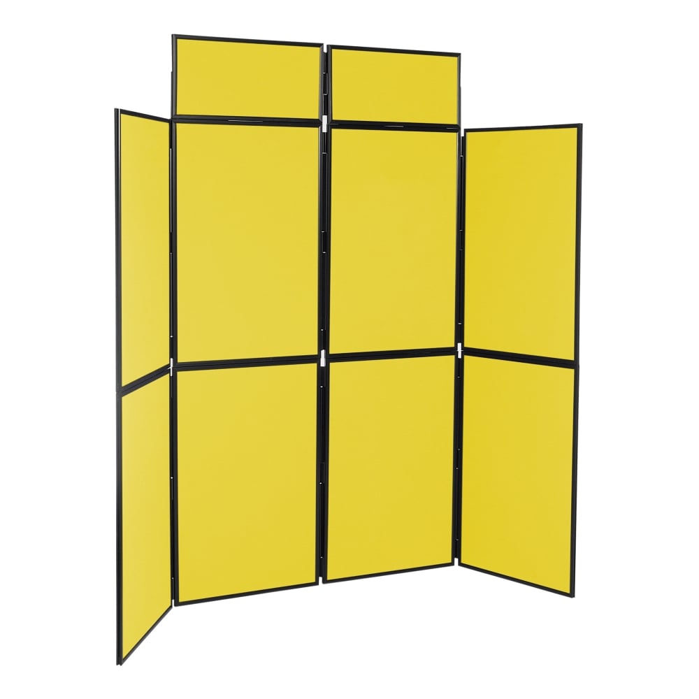 DisplayPro 8 Panel Display Board - Black Frame - Yellow Fabric