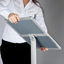Load image into Gallery viewer, Sentry Poster Display Stand – A4 &amp; A3 Indoor Snap Frame Sign Holder
