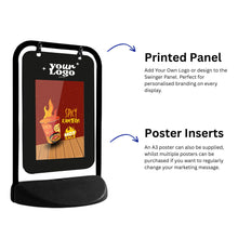 Load image into Gallery viewer, Black Swinger Poster A3 with print and Poster Text 
