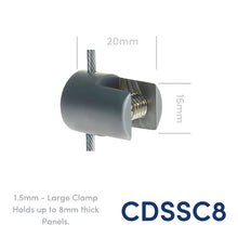 Load image into Gallery viewer, Cable Display Kit - Cable Clamps for 8mm Panels

