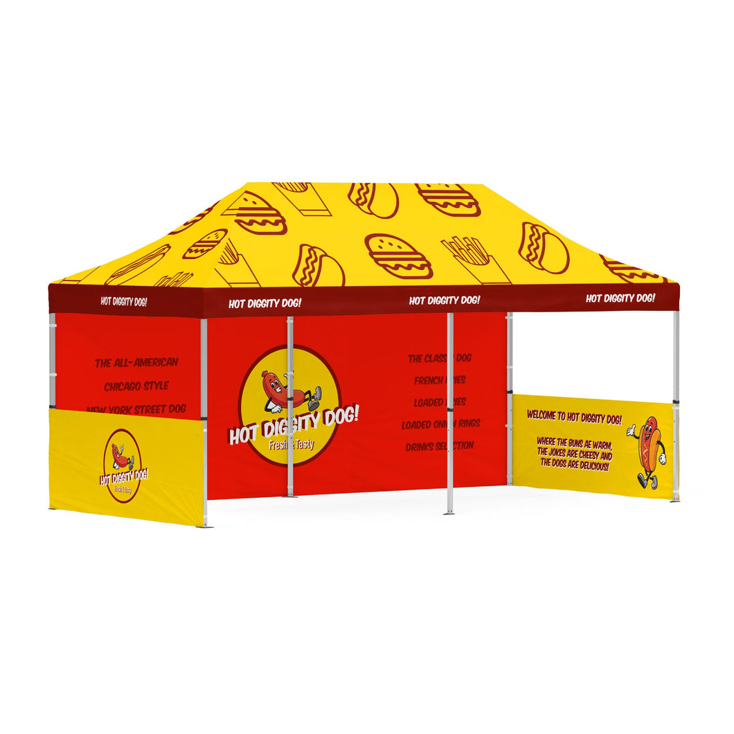 Custom Printed Gazebo 3x6 - 2HW 1FW