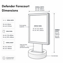 Load image into Gallery viewer, Defender Forecourt Dimensions 
