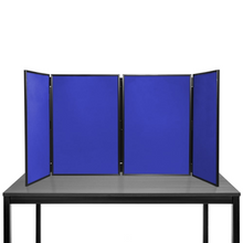 Load image into Gallery viewer, DisplayPro Senior Plu4 4 panel folding Royal Blue with Black Edge
