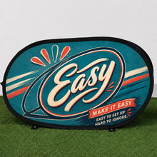 Load image into Gallery viewer,  Easy Oval Pop Out Banners - Example
