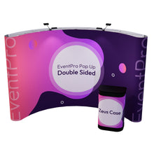 Load image into Gallery viewer, EventPro Double Sided Pop Up Display Stand - 3x5 - Curved - Zeus Case Counter
