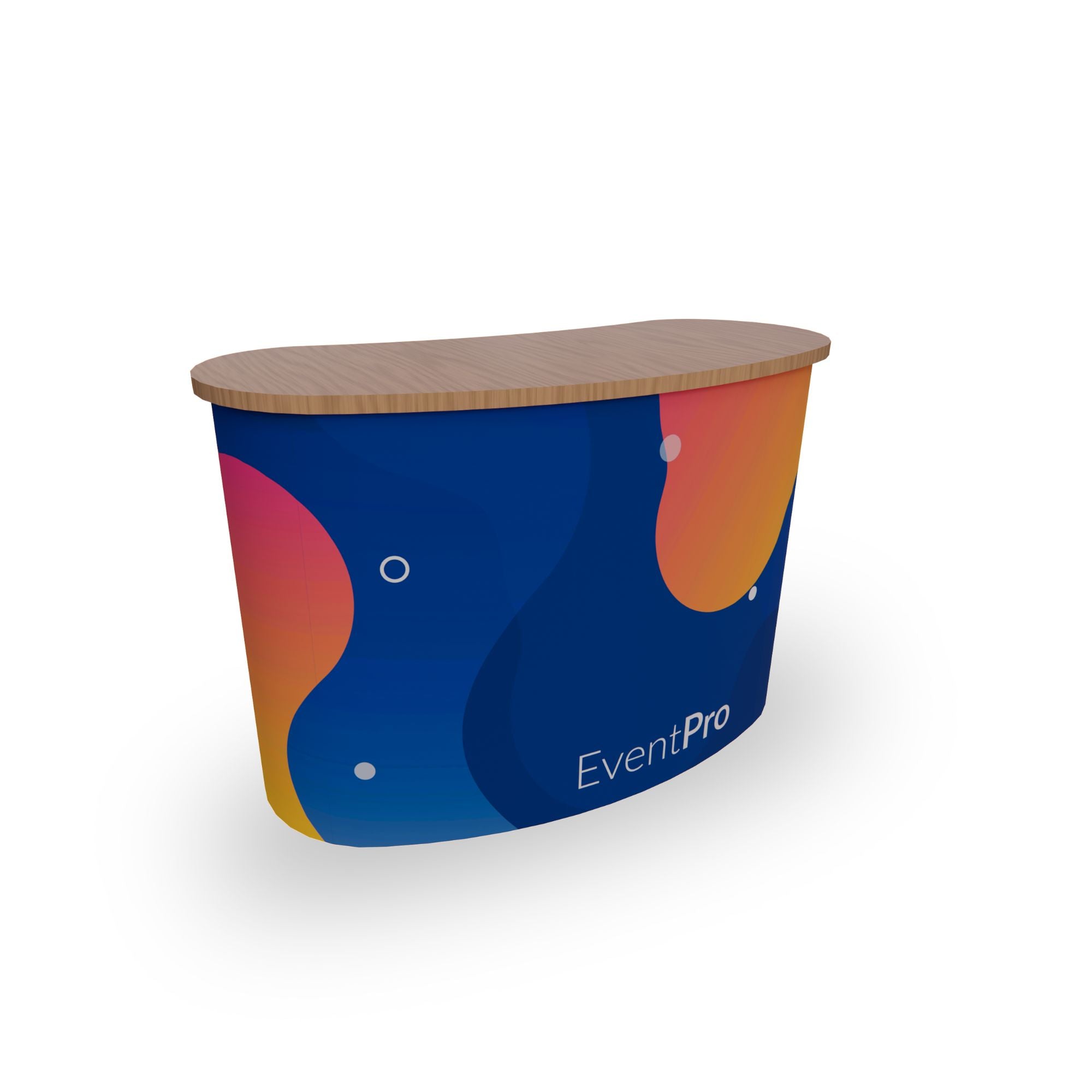 Wizard Sample Counter EventPro Curved Pop Up Counter | Exhibition Counter – Display Wizard