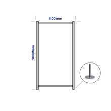 Load image into Gallery viewer, Floor Standing 1100 Width Round Foot 
