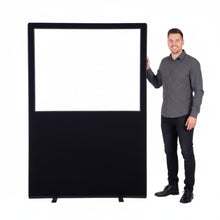Load image into Gallery viewer, Glazed Office Screen -1200mm (w) x 1800mm (h) - Tall , Black
