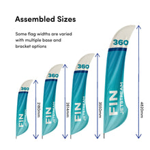 Load image into Gallery viewer, JetStream 360 Fin Flag Sizes

