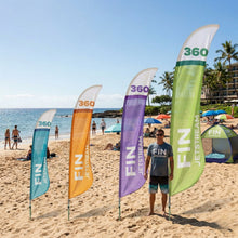 Load image into Gallery viewer, Jetstream 360 Fin Flags on the beach 
