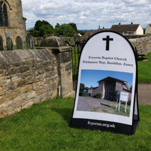 Load image into Gallery viewer, Jetstream Pop Out Banner Curved flat Church 
