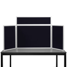 Load image into Gallery viewer, DisplayPro Aluminium - Junior Desktop Display Board - Black Fabric
