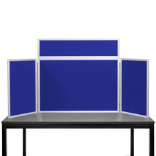Load image into Gallery viewer, DisplayPro Aluminium - Junior Desktop Display Board - Royal Blue Fabric
